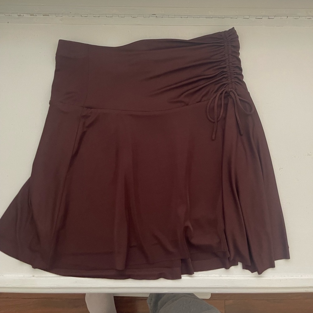 brown free people skirt!